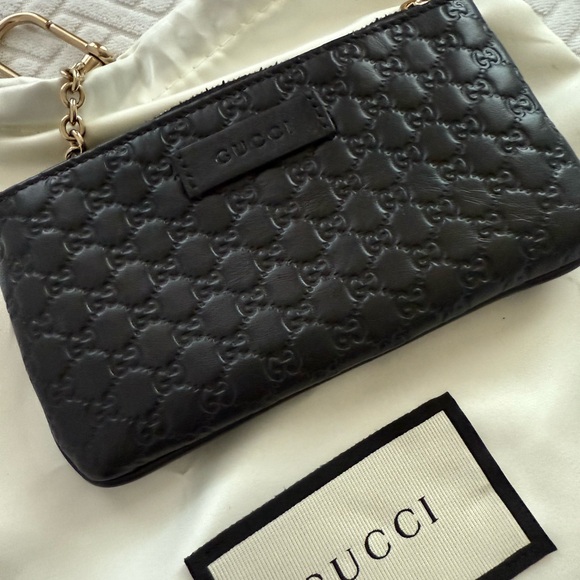 Authentic Gucci coin key wallet pouch. Black leather. Made in Italy - Picture 8 of 11